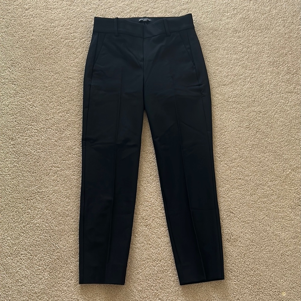 NWT J. Crew Factory Womens Dress Pants Trousers Cropped Black Sz 2P